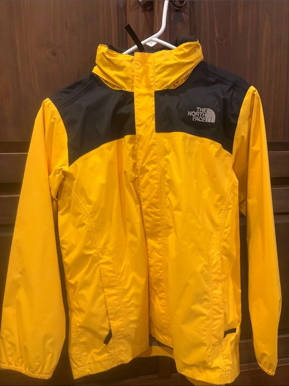 The North Face Yellow and Black Boy’s  Raincoat Shell